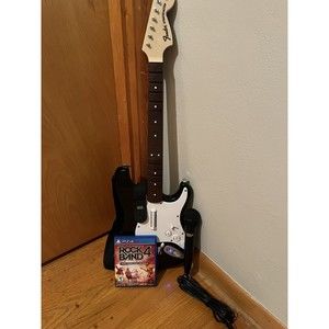 WORKS Rock Band 4 Stratocaster Fender Wireless Guitar PS4/ Microphone & Game